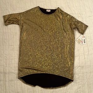 Gold foil Irma top